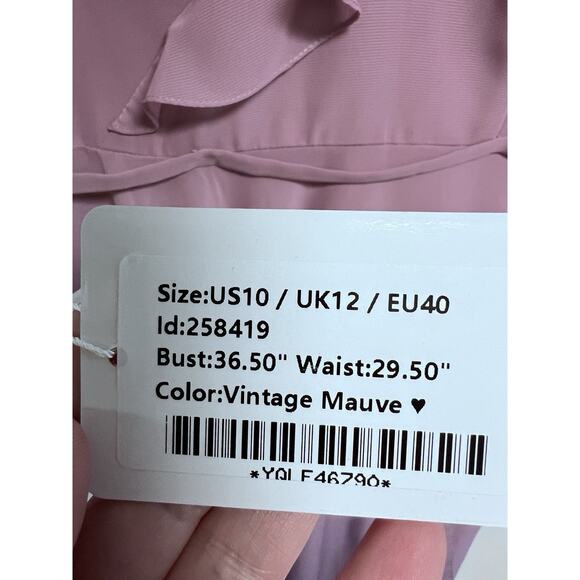JJ’s House Vintage Mauve Chiffon Dress Sz 10 Mother Of The Bride Bridesmaid NWT - Picture 10 of 13